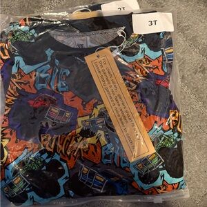 BAMBOO Kids Matching Set - Black with Colorful Prints